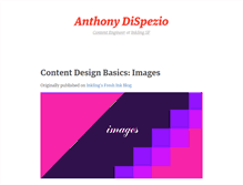 Tablet Screenshot of anthonydispezio.com